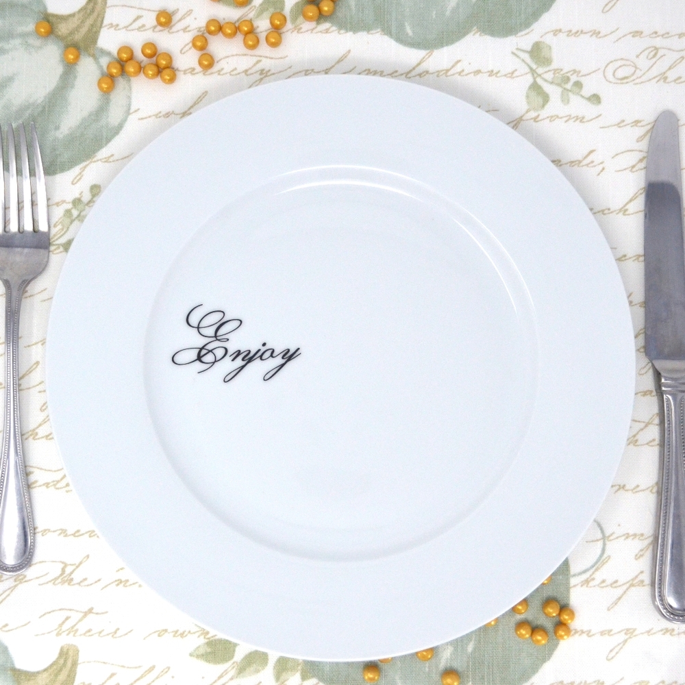 NEW 1 pc 8in Elegant White Porcelain Dinner Plates